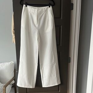 Commense Classic White Wide Leg Pants